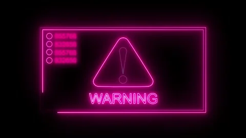Warning security breach computer hacking warning message hacked Warning symbol Stock Footage 311037159