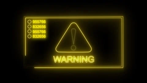 Warning security breach computer hacking warning message hacked Warning symbol Stock Footage 311037160