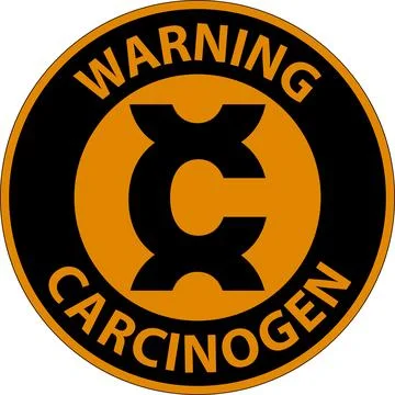 Warning Select Carcinogen Label On White Background Stock Illustration