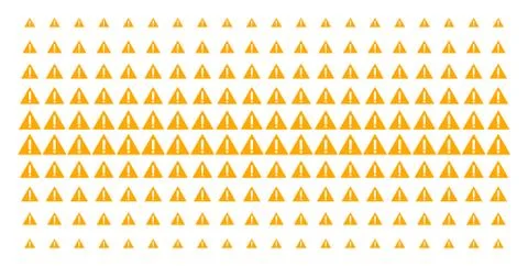 Warning Shape Halftone Grid Illustrazione stock