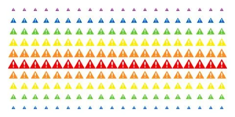 Warning Shape Halftone Spectral Pattern 库存插图