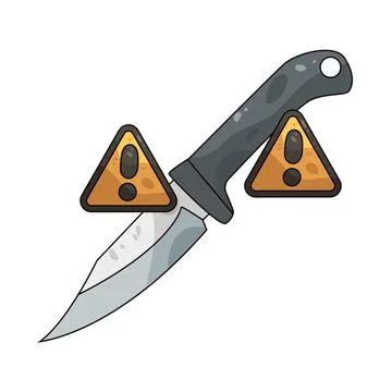 Warning Sharp Edge illustration イラスト素材