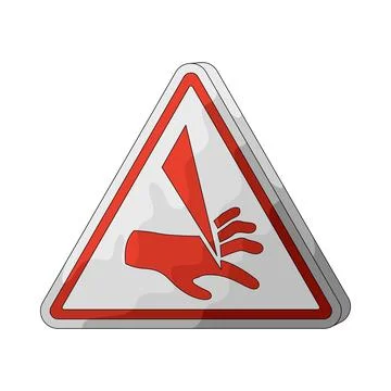 Warning Sharp Edge illustration 스톡 일러스트
