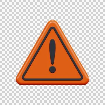 Warning sign. 3D render Stock Illustration