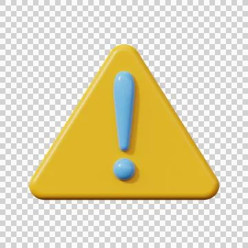 Warning sign. 3D render Stock Illustration