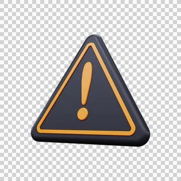 Warning sign. 3D render Stock Illustration