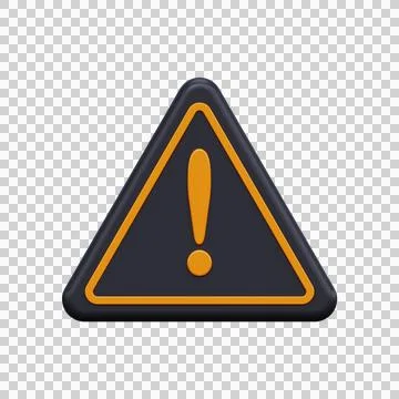 Warning sign. 3D render Stock Illustration