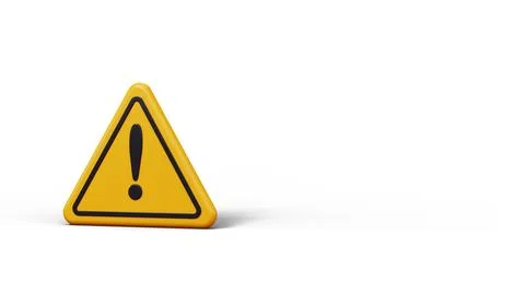 Warning sign. 3D render Stock Illustration