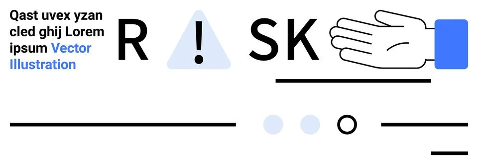 Warning sign with abstract elements emphasizing risk and caution Illustrazione stock