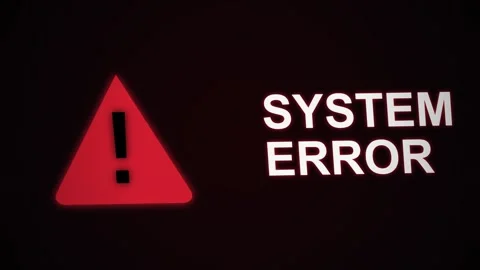 Warning Sign Alert Signal. System Error Warning Sign with Exclamation Stock Footage 339048828