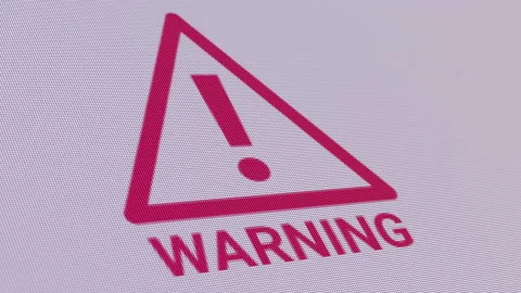 Warning Sign And Message Seamless Loop Stock Footage 194097078