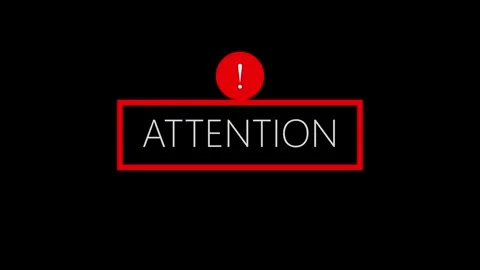 Warning sign animation with exclamation mark. Warning sign attention alert .. Stock Footage 337615886