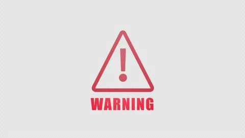 Warning sign animation Stock Footage 293767102