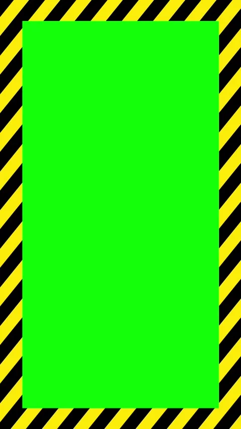 Warning Sign Animation Green Screen Hazard Background Video stock 342599074