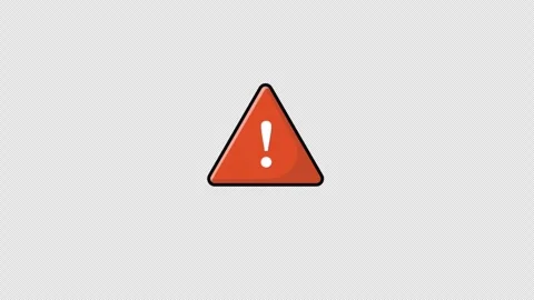 Warning Sign Animation - Transparent Stock Footage 286297092