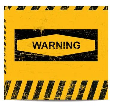 Warning sign banner Stock-Illustration
