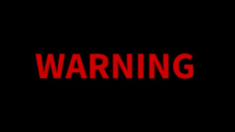 A Warning Sign on a Black background. Stock Footage 280343889