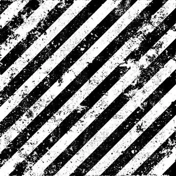 Warning sign with black diagonal lines. Attention, danger or caution symbol Stock Illustration