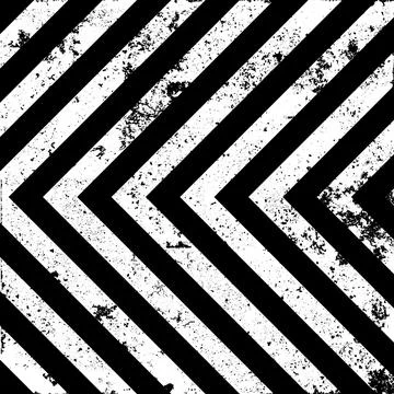 Warning sign with black diagonal lines. Attention, danger or caution symbol Stock Illustration