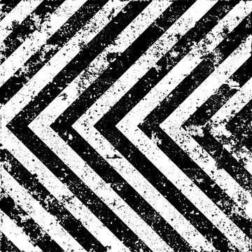 Warning sign with black diagonal lines. Attention, danger or caution symbol Stock Illustration
