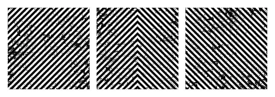 Warning sign with black diagonal lines. Attention, danger or caution symbol Stock Illustration