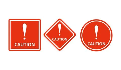 Warning sign. Caution icon. Caution symbol. Vector illustration. Stock Illustration