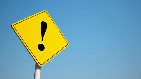 Warning sign with clipping path. Stock Illustration