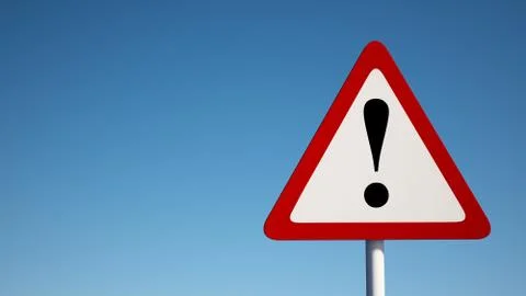 Warning sign with clipping path. Stock Illustration