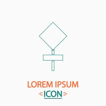 Warning sign computer symbol Stock Illustration