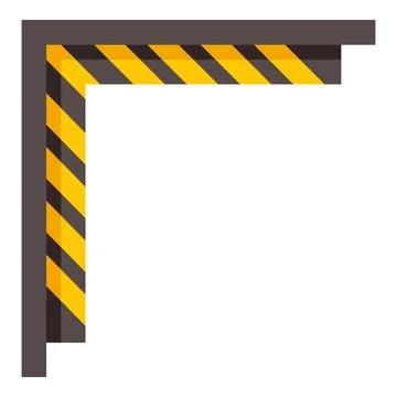 Warning sign corner border creating danger frame Stock Illustration