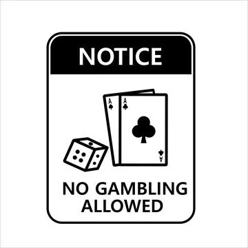 Warning sign do not gamble or play betting games. Stock Illustration