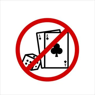 Warning sign do not gamble or play betting games. Stock Illustration