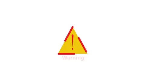 Warning Sign Exclamation Mark Alert Symbol Danger Notification Caution Mess.. Stock Footage 340123622