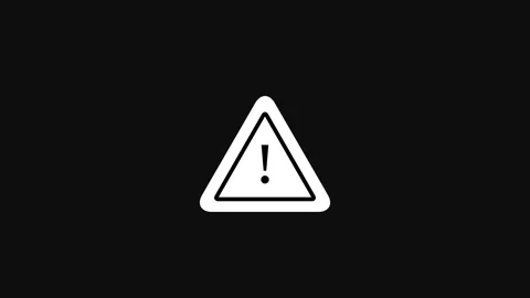 Warning Sign with Exclamation Mark Stock Footage 332881989