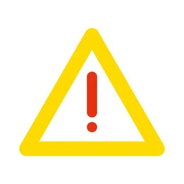 Warning sign with exclamation mark. Stock Illustration