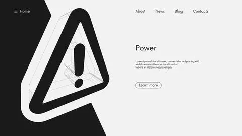 Warning sign, exclamation mark in triangle, Danger warning attention icon, .. Stock Illustration