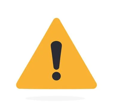 Warning sign with exclamation mark. Vector illustration. Attention symbol Stock Illustration