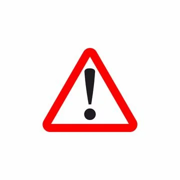 Warning Sign with Exclamation Mark. Vector icon. Stock Illustration