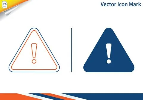 Warning sign with exclamation mark vector icon mark. Stock-Illustration