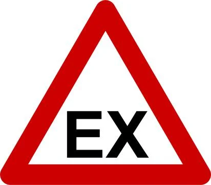 Warning sign with explosive substances Stock Illustration