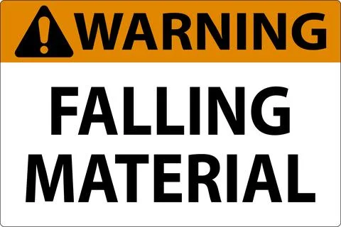 Warning Sign Falling Material 스톡 일러스트