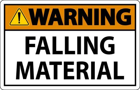 Warning Sign Falling Material Stock Illustration