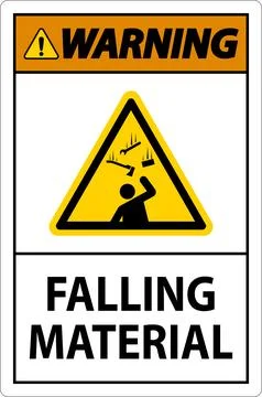 Warning Sign Falling Material 스톡 일러스트