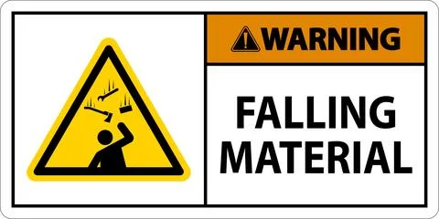 Warning Sign Falling Material 스톡 일러스트