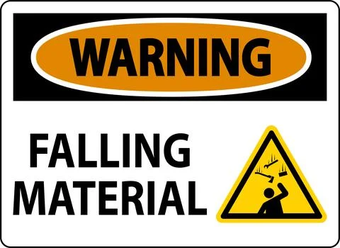 Warning Sign Falling Material イラスト素材