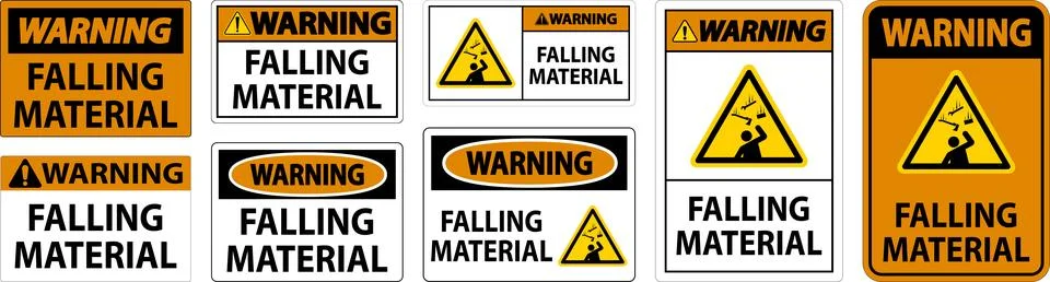 Warning Sign Falling Material Stock Illustration