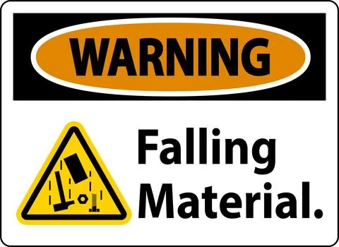Warning Sign, Falling Material イラスト素材