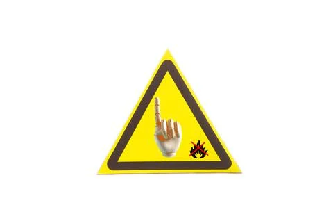 Warning sign fire is prohibited Stock Photos