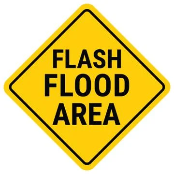Warning Sign Flood Warning. Flash Flood Watch Stock Illustration
