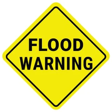 Warning Sign Flood Warning. Flash Flood Watch Stock Illustration